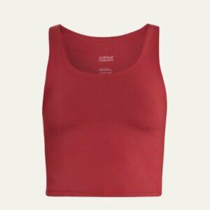 Girlfriend Collective Bella Scoop Luxe Tank Top Bordeaux L